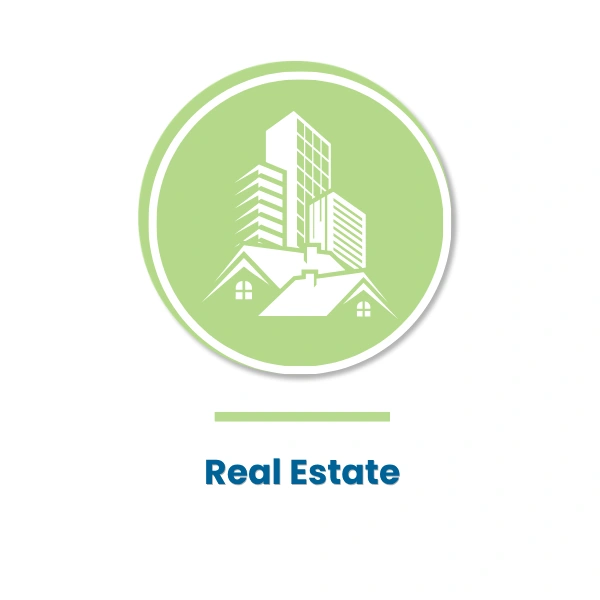 Real estate industry building icon