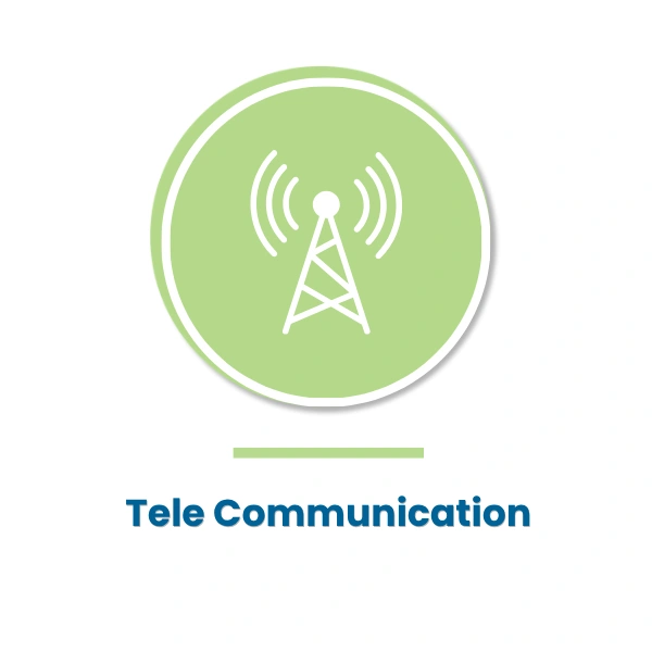 Telecommunications industry network tower icon