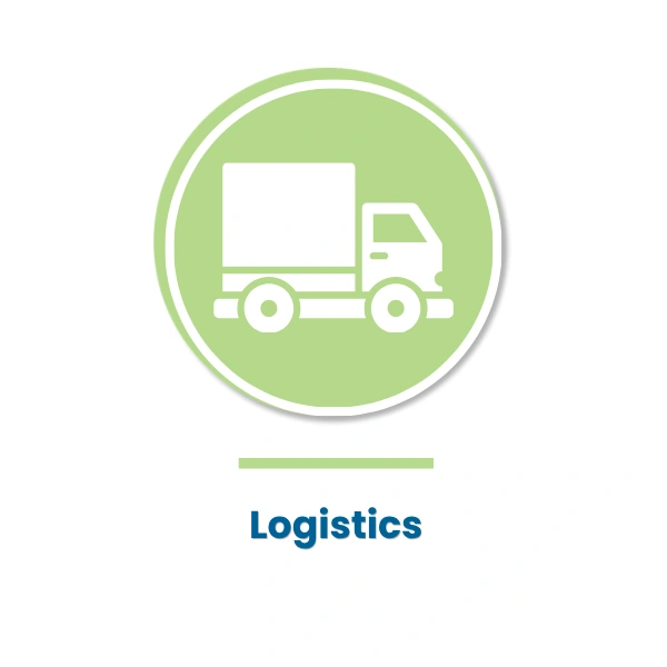 Logistics industry delivery truck icon