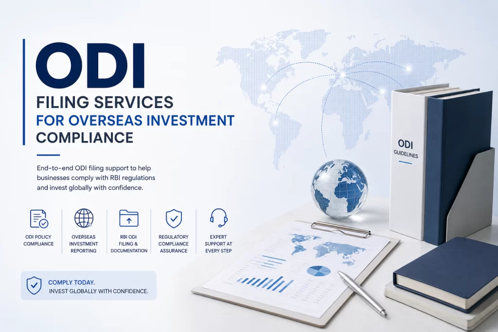 V Acc-comply ODI filing services for overseas investment compliance and RBI regulations